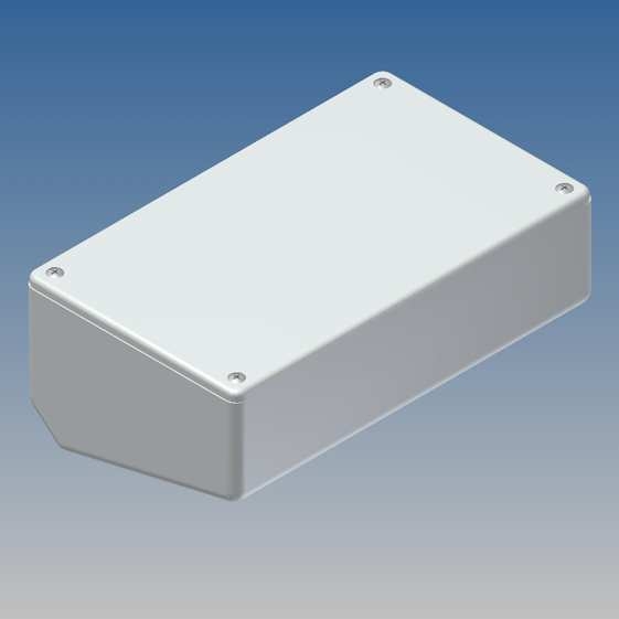 115P Contenitore in ABS GRIGIO pannello superiore inclinato di 15°