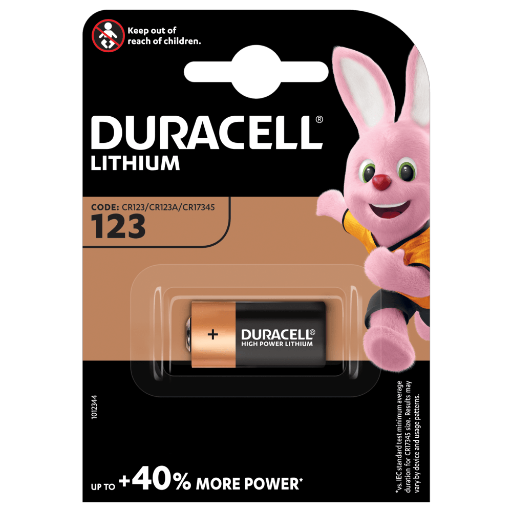 123 Duracell Batteria al litio 3V ad alta potenza - Blister 1 pz
