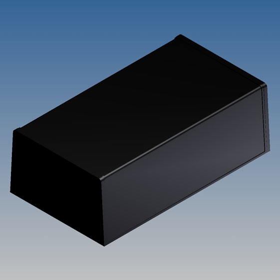 WALL2.9 Contenitore ABS NERO con due semigusci ad incastro