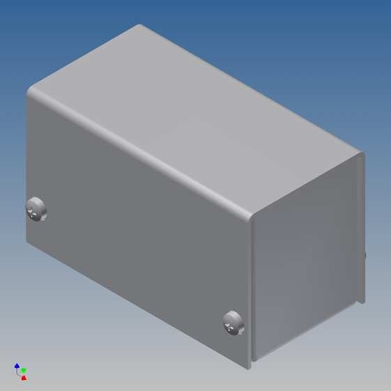 1/B Contenitore composti da fondo e coperchio in alluminio metallizzato
