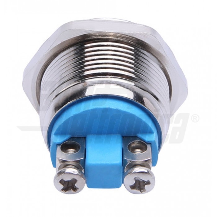 Pulsante antivandalo 1P OFF/(ON) N.A. 2 terminali a vite foro 19mm IP65 - immagine 2