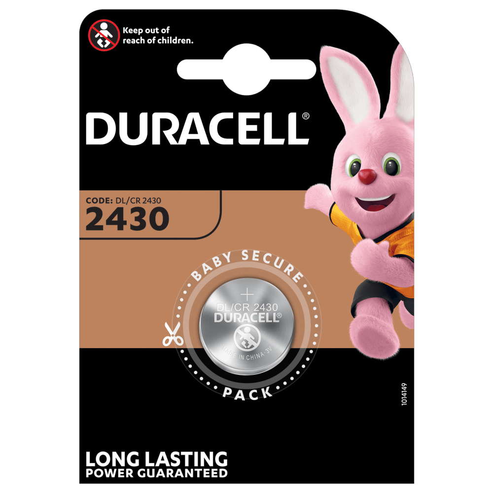 CR 2430 Duracell batteria a bottone Litio 3V - Blister 1pz