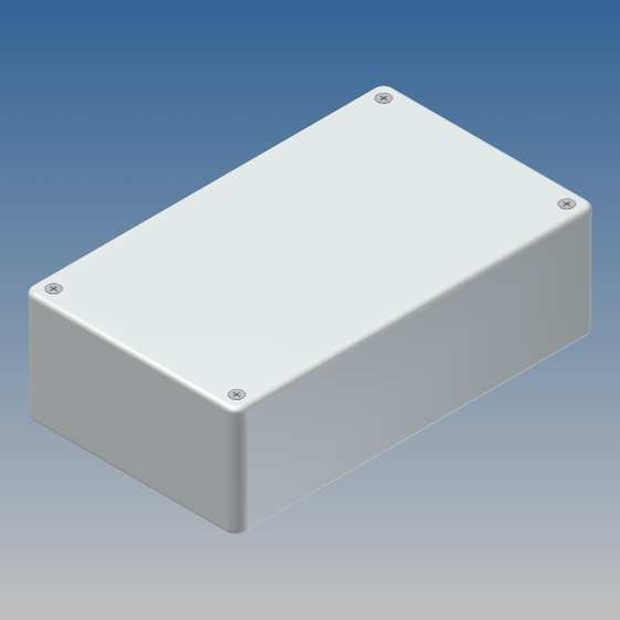 COFFER-3.5 Contenitore GRIGIO in ABS con angoli arrotondati
