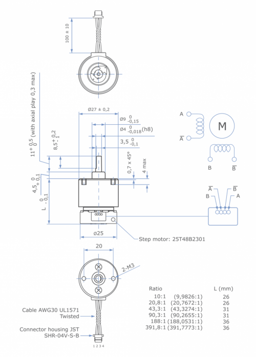 SM149.25T.10 - Step motor Max Speed 150 rpm - immagine 2