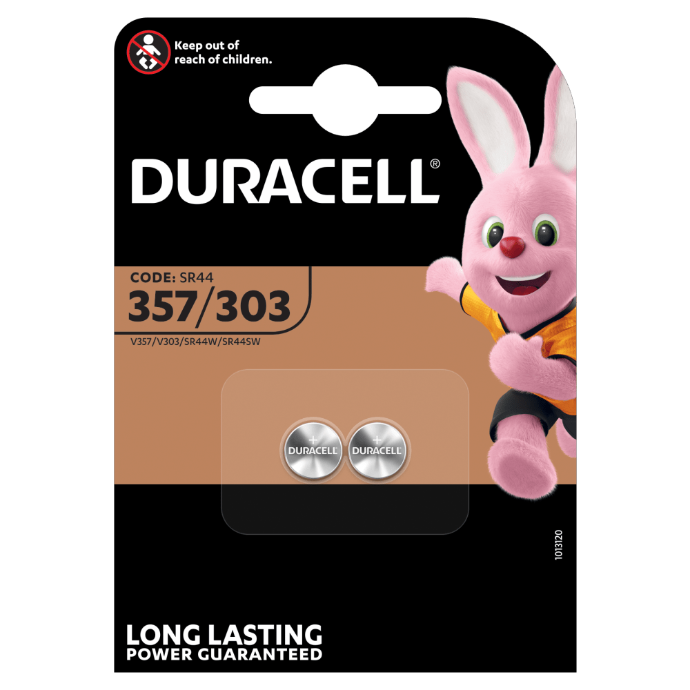357 / 303 Duracell Batteria bottone ossido di argento 1,5V – Blister 2pz