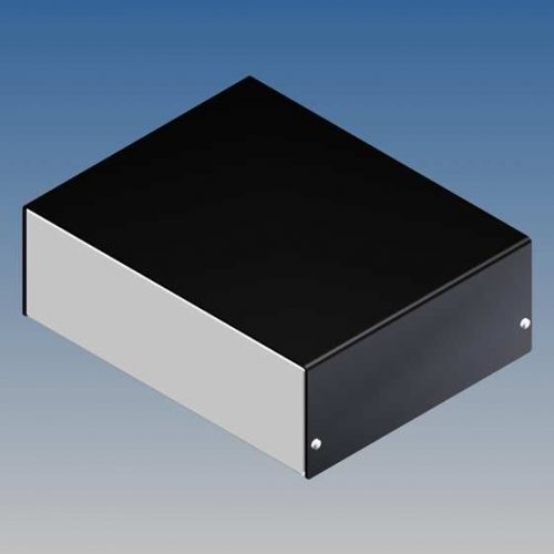 384 Contenitore NERO in alluminio fondo e coper coperchio metallizzato