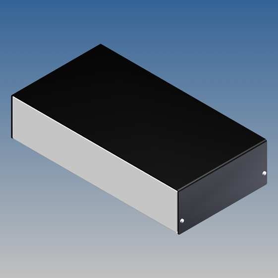 386 Contenitore NERO in alluminio fondo e coperchio metallizzato