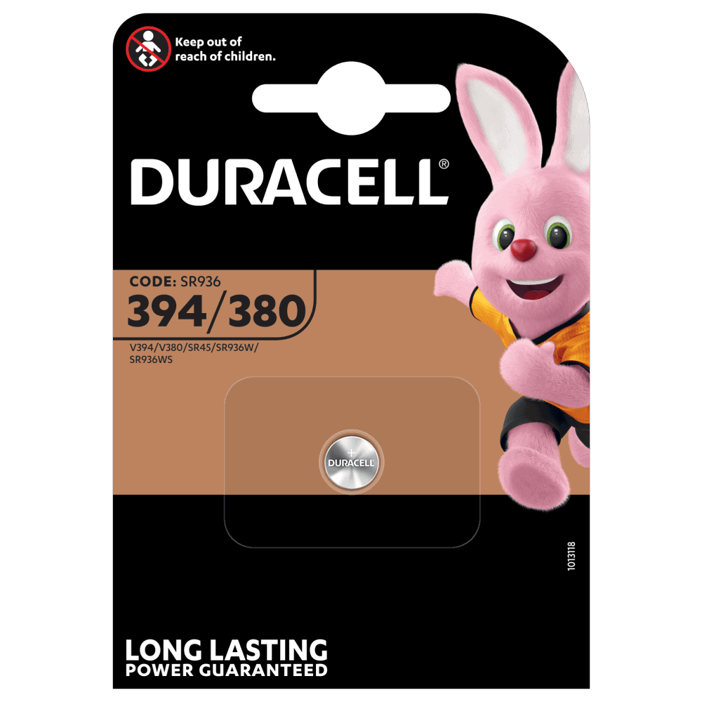 394 / 380 Duracell batteria ossio di argento 1,55V - Blister 1pz
