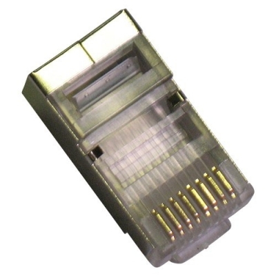 Spina modulare cat 5 RJ45 schermata per cavo rigido