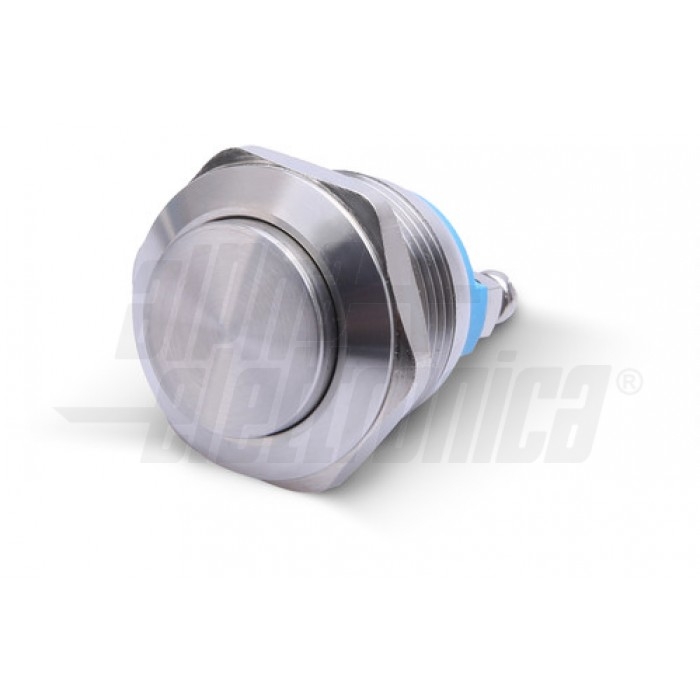 Pulsante antivandalo 1P OFF/(ON) N.A. 2 terminali a vite foro 19mm IP65