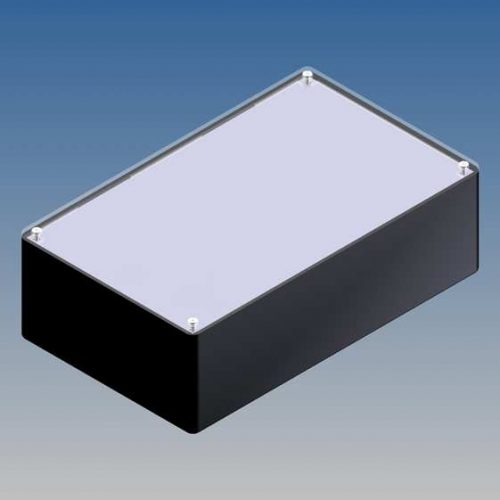 COFFER-TP4.9 Contenitore NERO ABS angoli arrotondati pannello superiore