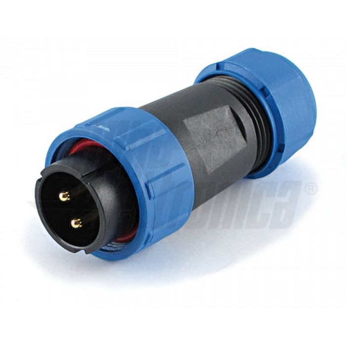 Connettore circolare spina volante serie SP21 2 poli - 30A - IP68