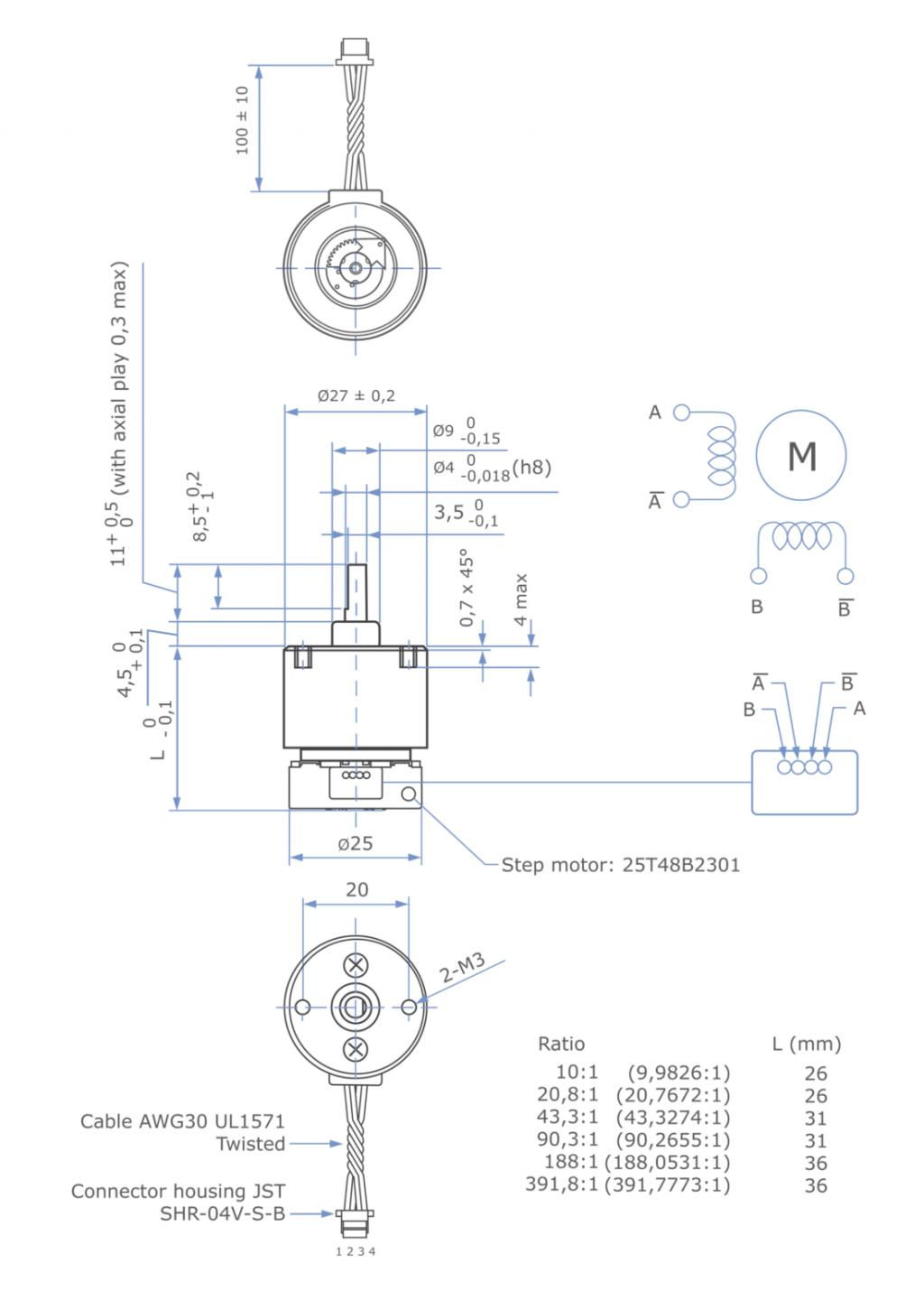 SM149.25T.90 - Step motor Max Speed 17 rpm - immagine 2