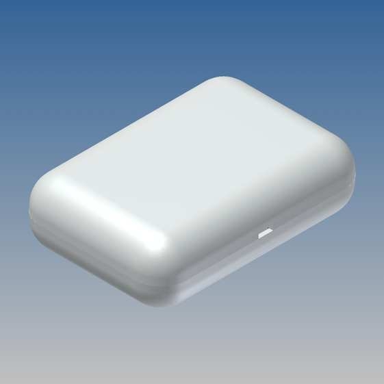 10007.5 Contenitore in ABS GRIGIO superficie opaca angoli arrotondati