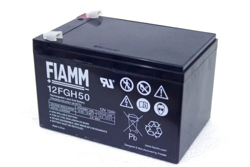 12FGH50 FIAMM - Batteria al piombo AGM 12V 12Ah Faston 6.3mm