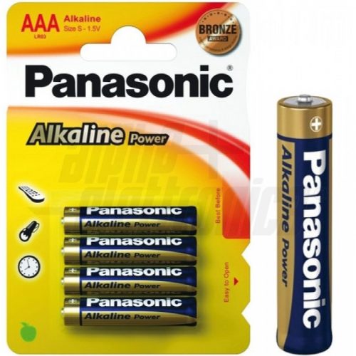 Pila Alcalina AAA - 1,5V -LR03-AAA - Panasonic Blister da 4pz