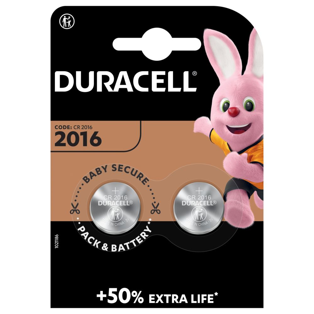 CR 2016 Duracell batteria a bottone Litio 3V – Blister 2pz