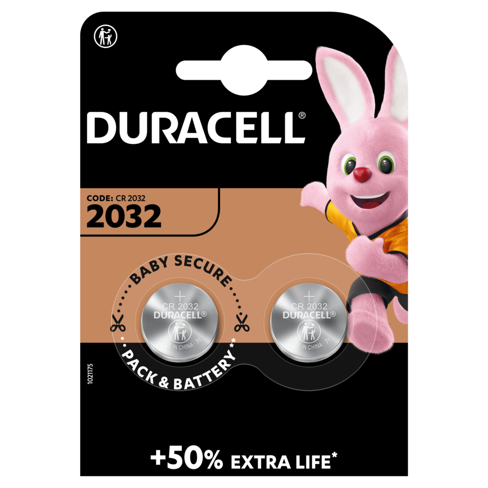 CR 2032 Duracell batteria a bottone Litio 3V - Blister 2pz