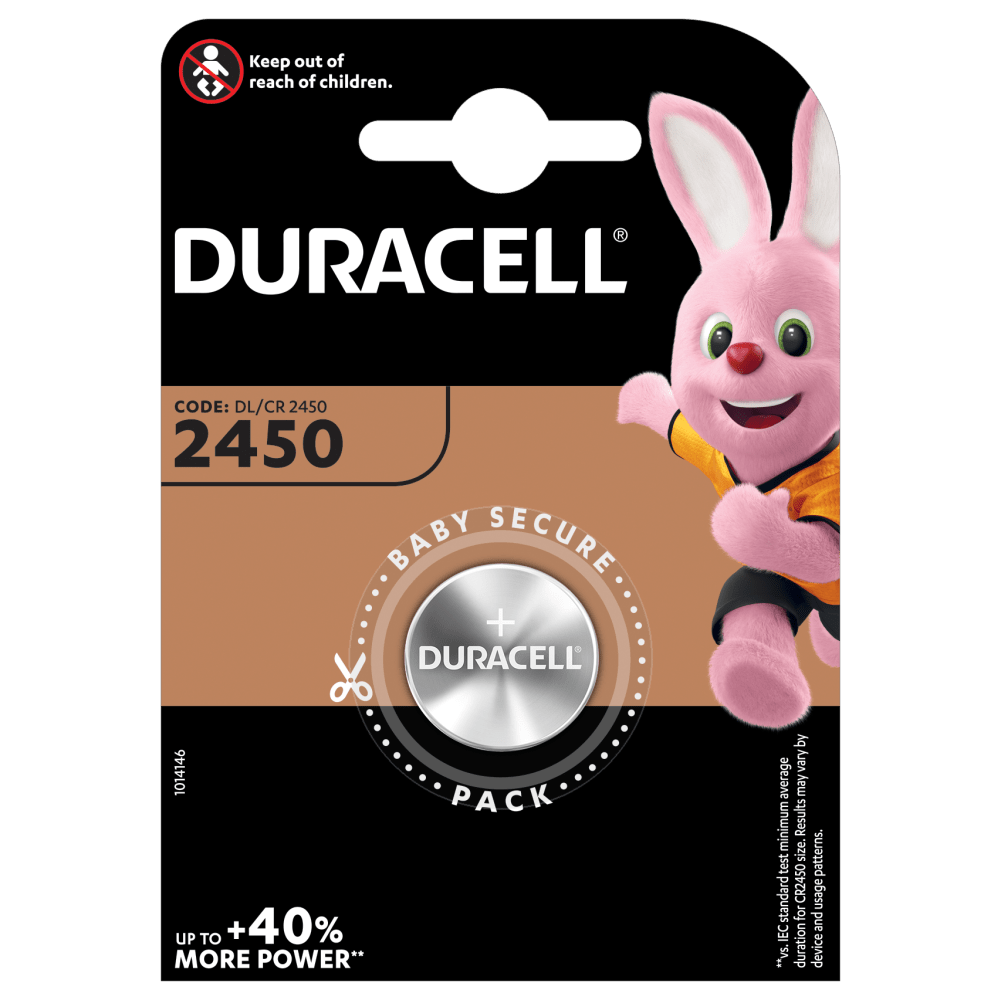CR 2450 Duracell Batteria a Bottone 3V - Blister 1 pz