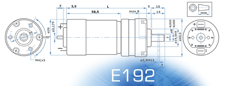 E192.12.336 Motoriduttore EPICICLOIDALE 12V 11,9/11 rpm - immagine 2