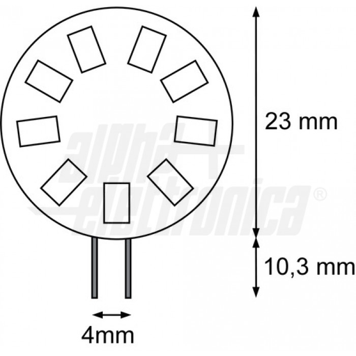 Lampadina a Led G4 1,5W 12Vac/dc - BIANCO NATURALE - immagine 2