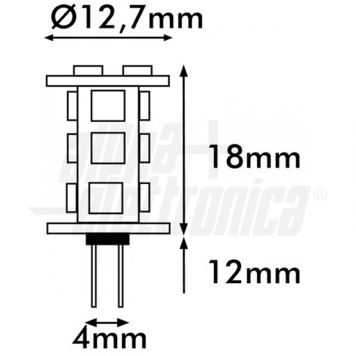 Lampadina a Led G4 - 1,5W - 12Vac/dc - BIANCO CALDO - immagine 2