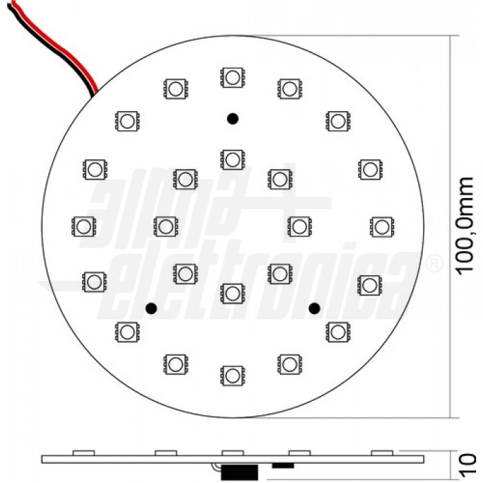 Modulo Led - 5W - 10-30Vdc - BIANCO CALDO - immagine 2