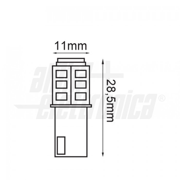 Lampadina a Led T10 - 1,3W - 10-30Vdc - BIANCO FREDDO - immagine 2