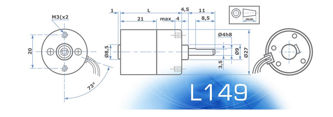 L149.6.21 Motoriduttore 6V 105/60 rpm - immagine 2