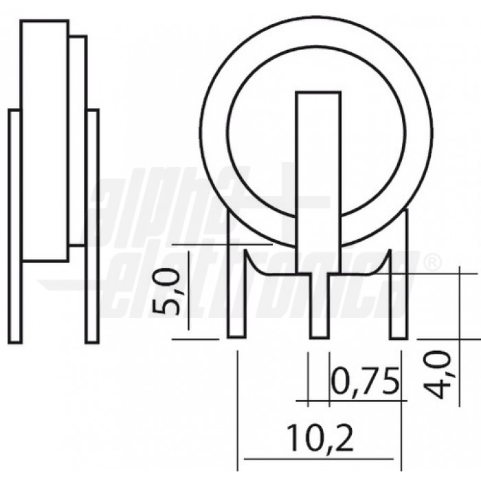 Pila Litio CR2450 3V 560mAh - pin per PCB montaggio verticale - immagine 2