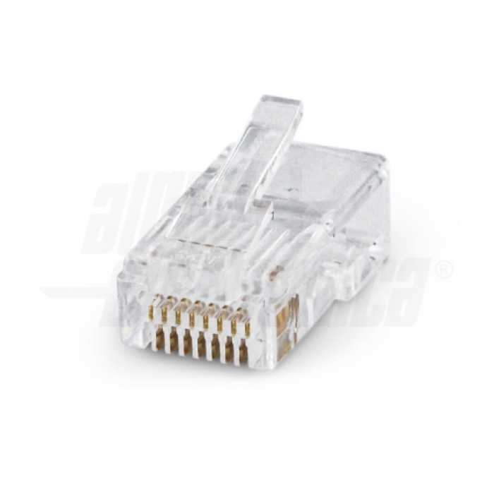 Spina modulare RJ45 8P8C Cat.5e UTP AWG24-26 Passante - Contatti dorati