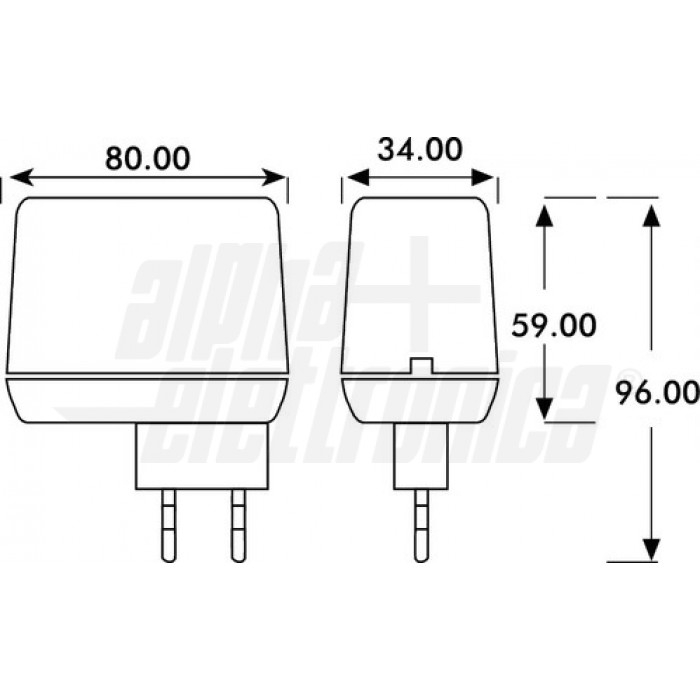 Alimentatore switching 16,2W - 18Vdc 0,9A - 2 Connettori - immagine 2