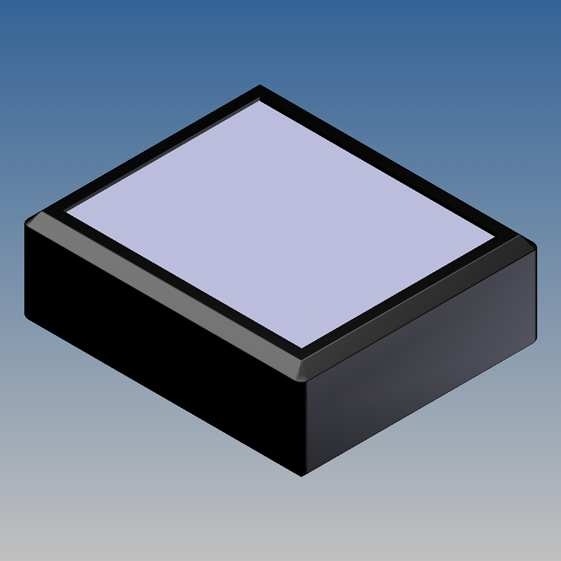 2211 Contenitore ABS NERO superfici opache e pannello frontale alluminio