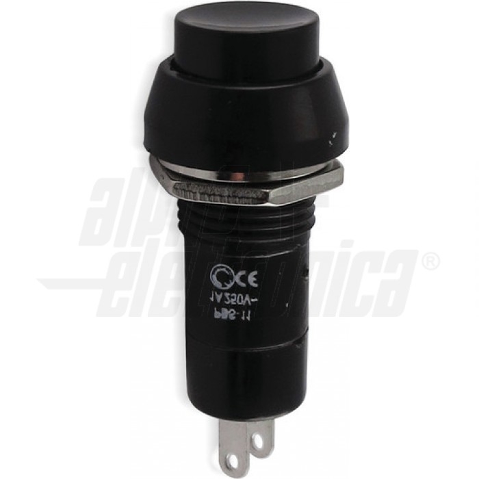 Pulsante NERO 1P SPST OFF/(ON) N.A.  2 terminali a saldare