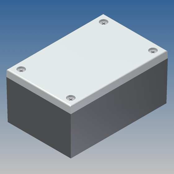 CP/1.20 Contenitore in ABS GRIGIO spigoli vivi e pareti lucide