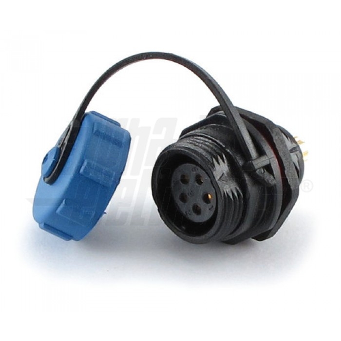Connettore circolare presa da pannello serie SP13 5 poli - 5A - IP68