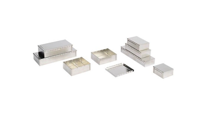 373 Contenitore in acciaio stagnato a fuoco coperchio a molla  chiusura - immagine 3