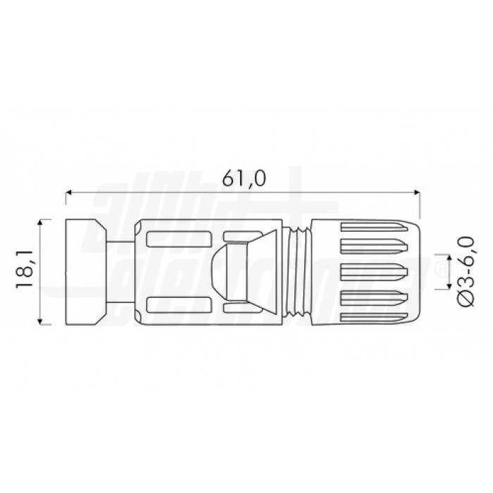Connettore MC4 per fotovoltaico Maschio 1000V per cavo 4-6mm Staubli MC4 - immagine 2