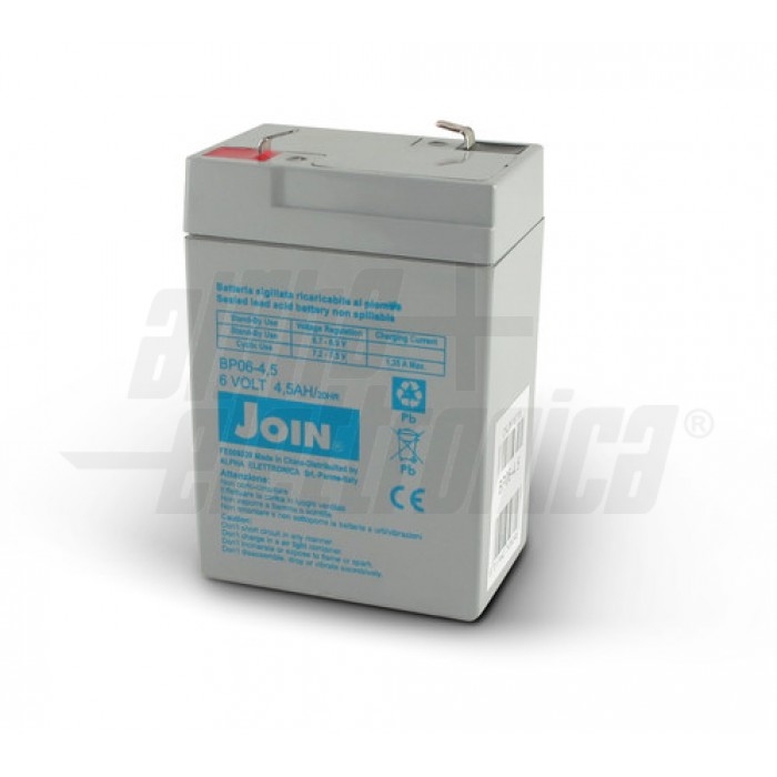 BP06-4,5 Batteria al piombo 6V 4,5Ah - AGM faston 4.8mm