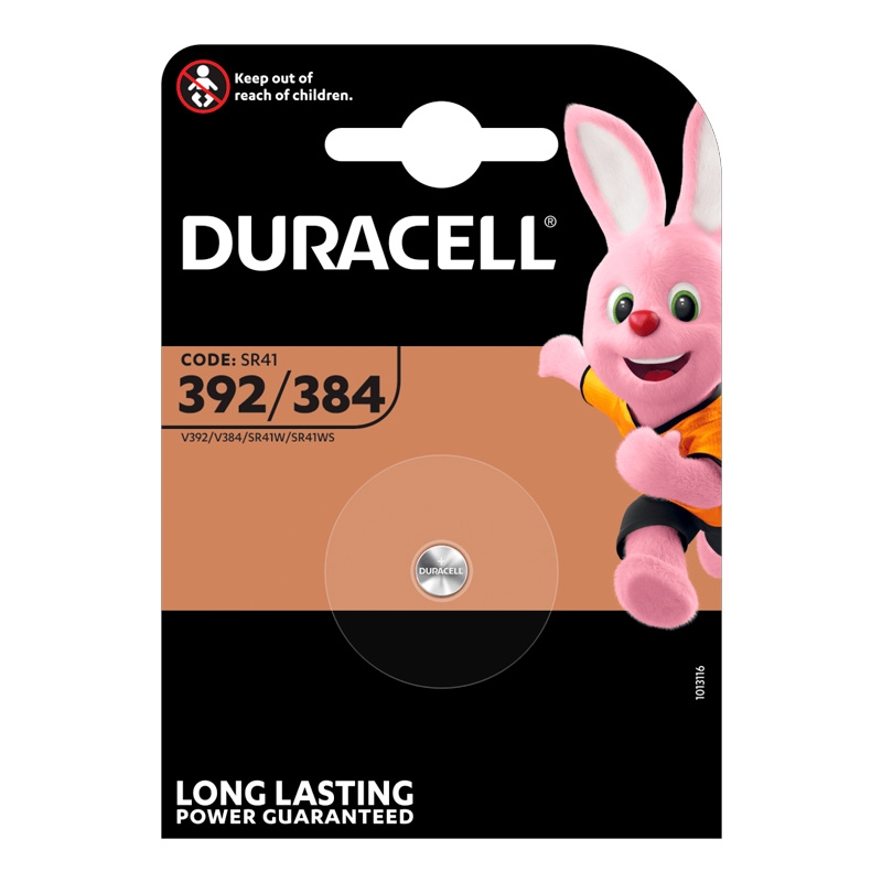 392 / 384 Duracell Batteria a Bottone 1,5V - Blister 1pz