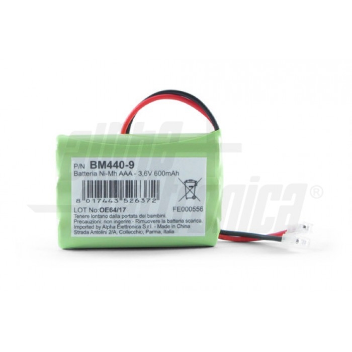 Pacco batterie Ni-Mh AAA 3,6V 600mAh ricaricabile connettore universale - immagine 3