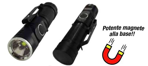 CHARLIE - Torcia ricaricabile con magnete e testa girevole 90° - immagine 3