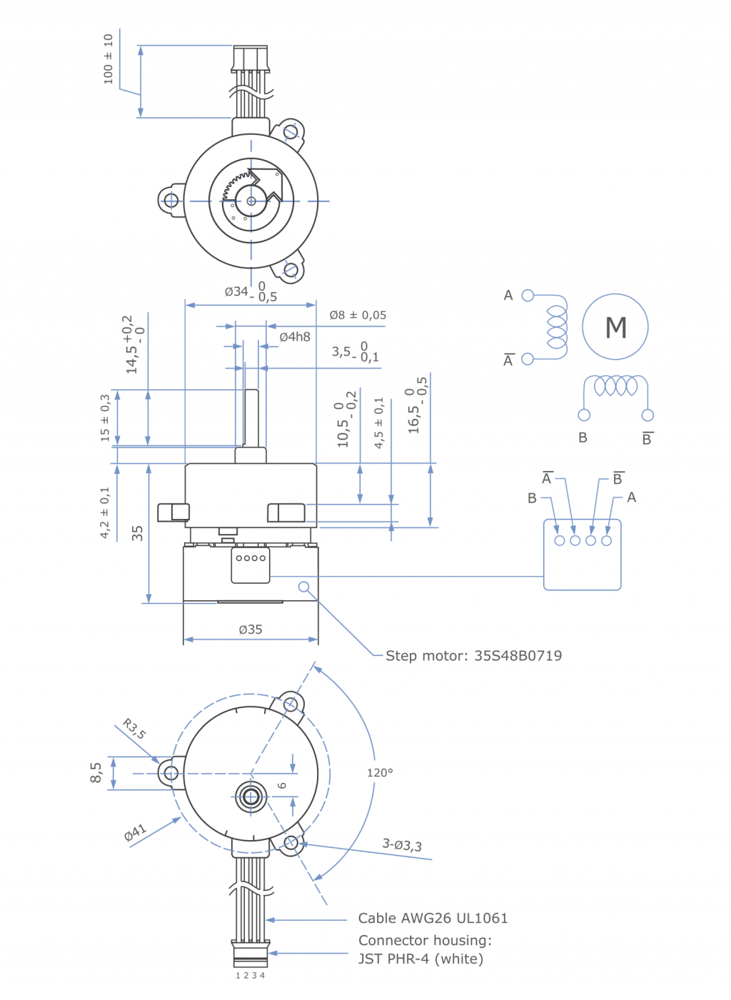 SM138.35S.12 - Step motor Max Speed 122 rpm - immagine 2