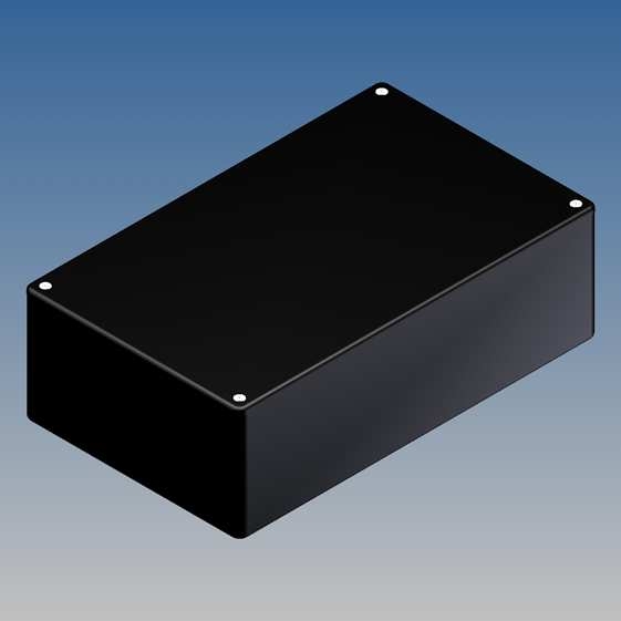 COFFER-4.9 Contenitore NERO in ABS con angoli arrotondati