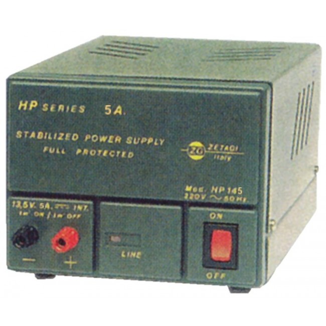 HP145 Alimentatore stabilizzato 13,8V 5A - ZETAGI