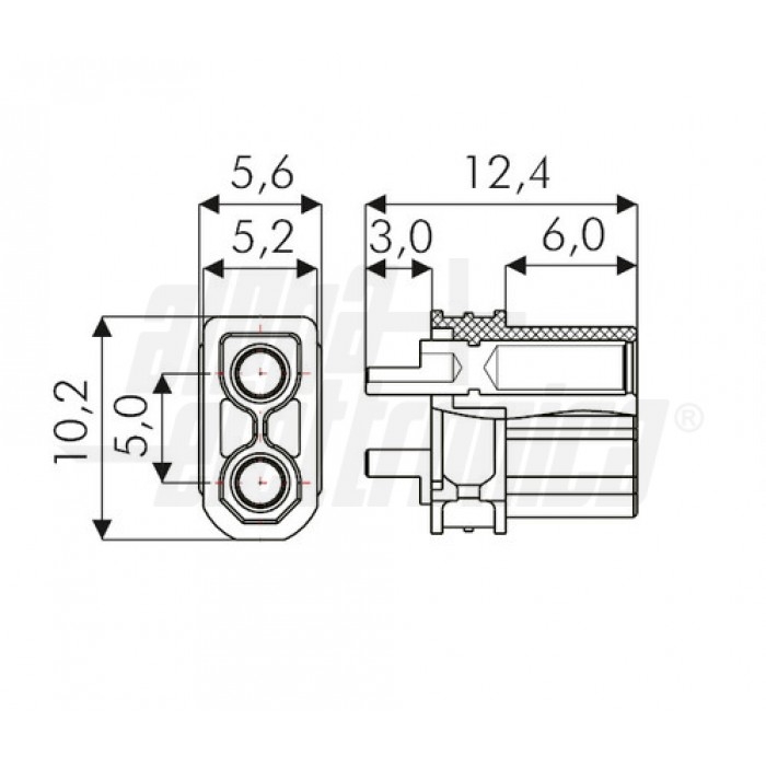 Connettore XT30 per batteria - Femmina - immagine 3