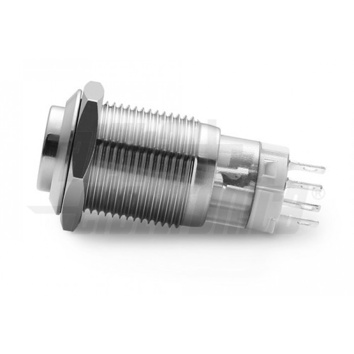 Interruttore deviatore antivandalo 3A 250V - Sporgente - Led Blu (24V) - immagine 2