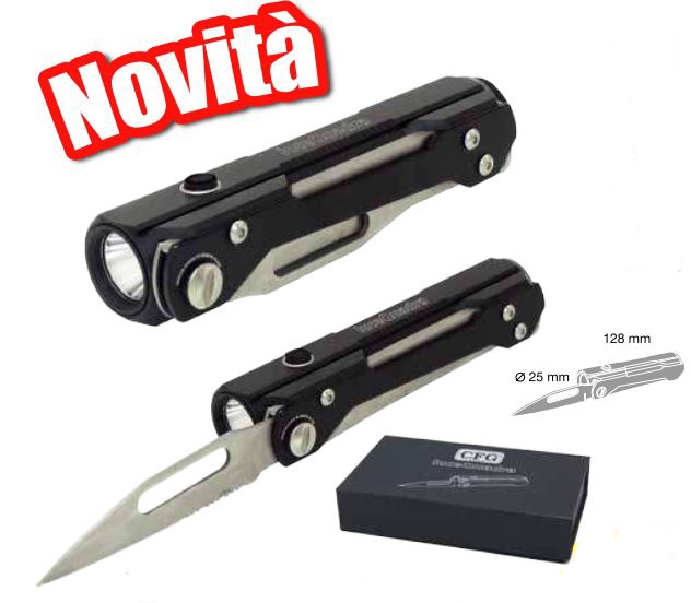 SURVIVAL - Torcia ricaricabile con Power Bank e coltello