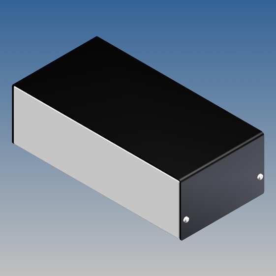 334 Contenitore NERO alluminio fondo e coperchio metallizzato