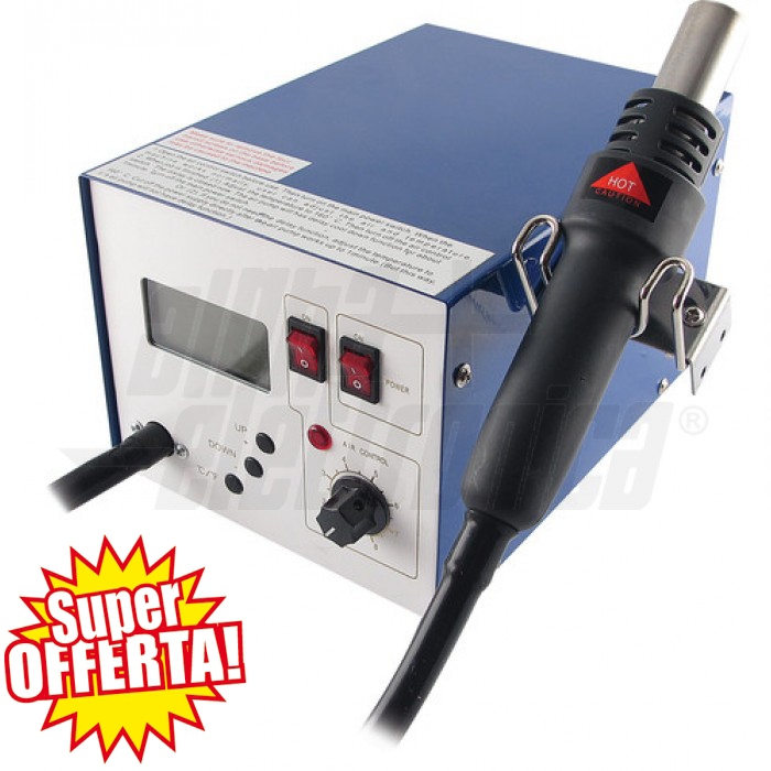 Stazione saldante e dissaldante ad aria calda 320W completa di accessori
